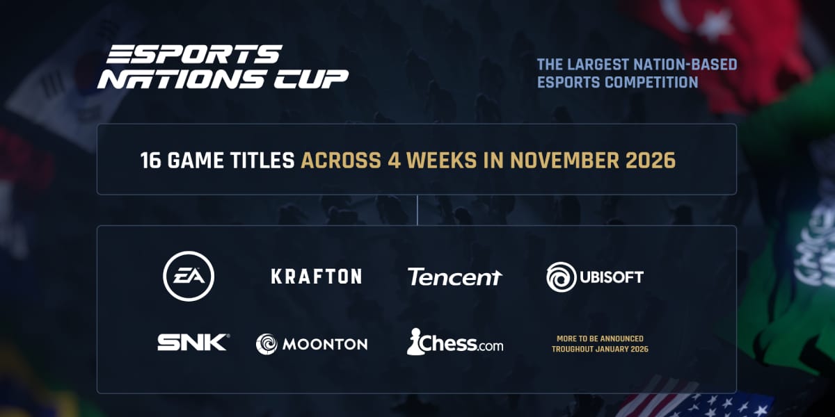 Esports World Cup Foundation confirms format and qualifiers for Esports Nations Cup 2026